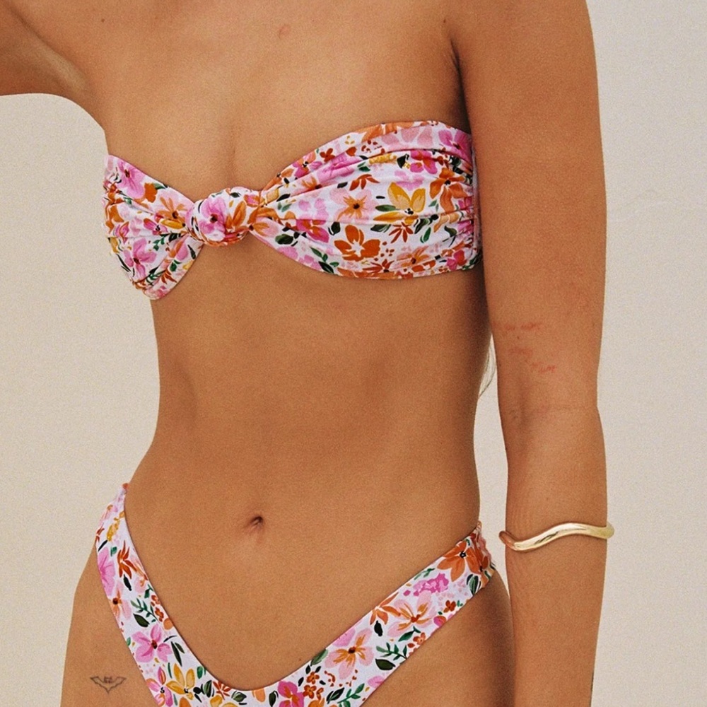 NWT Princess Polly Tamrali Bandeau Bikini Top Floral US 0